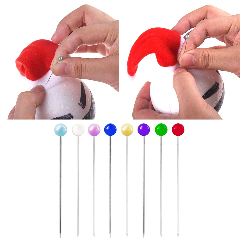 200 шт. швейные булавки цветным жемчугом головки шпильки прямое лоскутное шитье