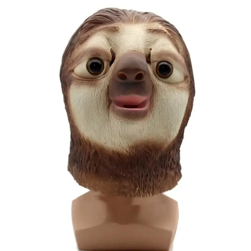 

Animal Sloth Cosplay Headgear Halloween Carnival Party Cute Lovely Cos Headgear Latex Brown Headgear Devil Cosplay Accessori