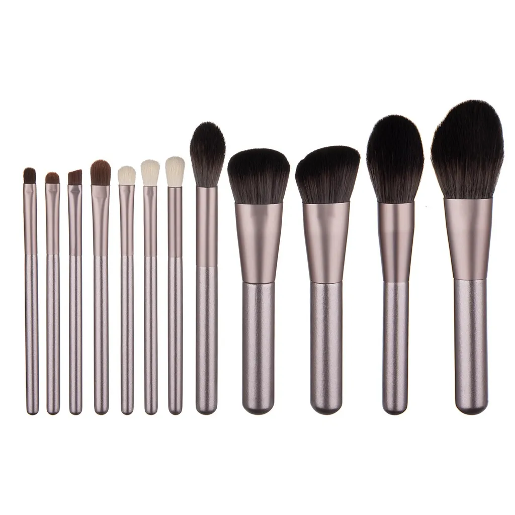 Кисти для макияжа 12 шт. с деревянной ручкой Профессиональный набор кистей основа