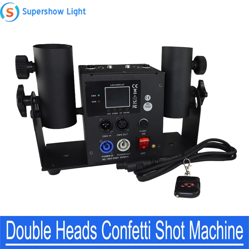 Высококачественная машина для конфетти с двумя выстрелами пусковое устройство