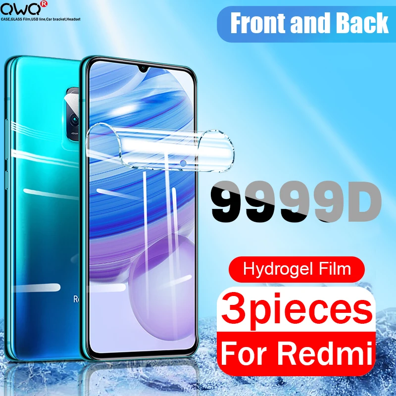 Защитные пленки для на Xiaomi Redmi Note редми нот 10X K20 K30 5 6 7 8 9 Pro про Гидрогелевая пленка