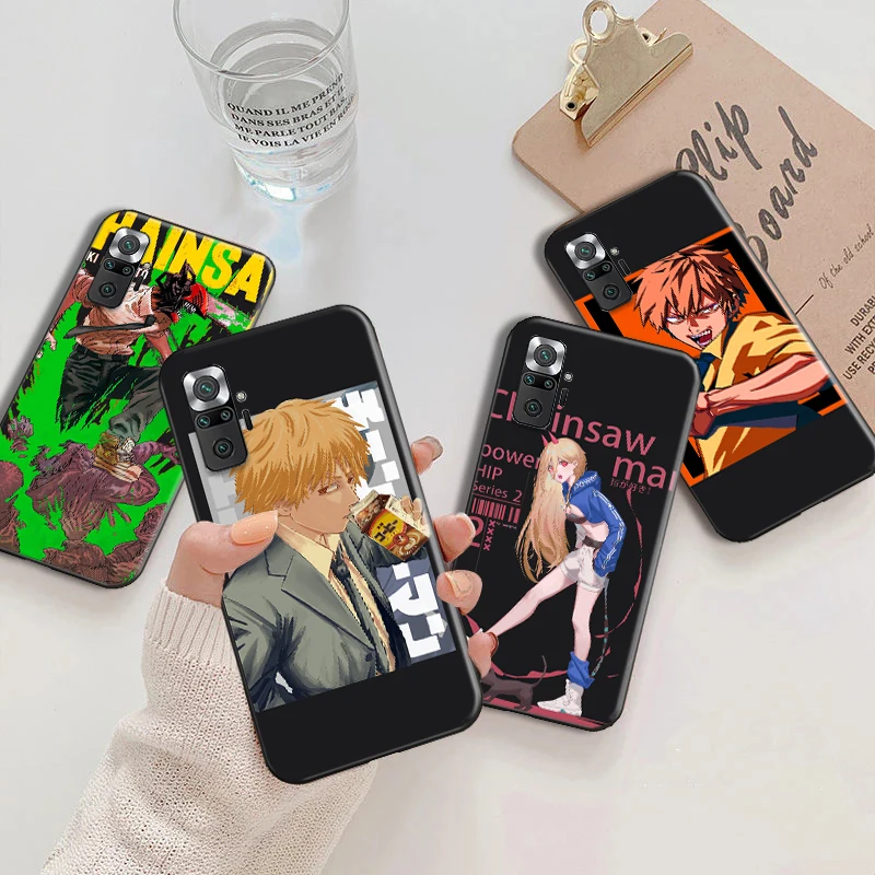 

Chainsaw Man Anime Phone Case For Xiaomi Redmi Note 10 Pro 5G Note 10 Pro Max Pochita Back Cover Soft TPU Funda Coque Cases