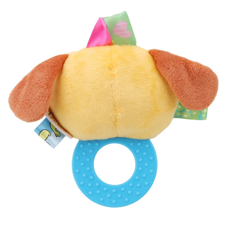 

Newborn Rattles Toy Hand Bell Toddler Infant Rings Interactive Cute Animal Plush Toys Silicon Teether Baby Early Education Gift