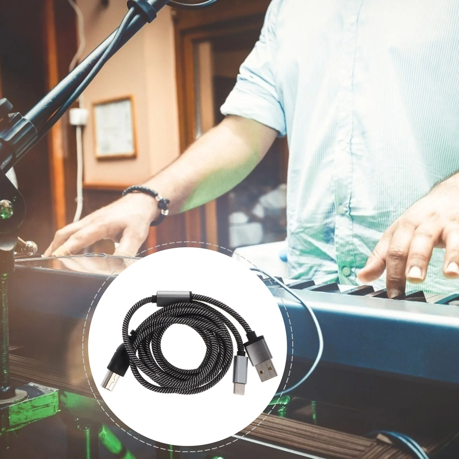 1 шт. Практичный Прочный телефонный кабель средней длины OTG для MIDI-контроллера