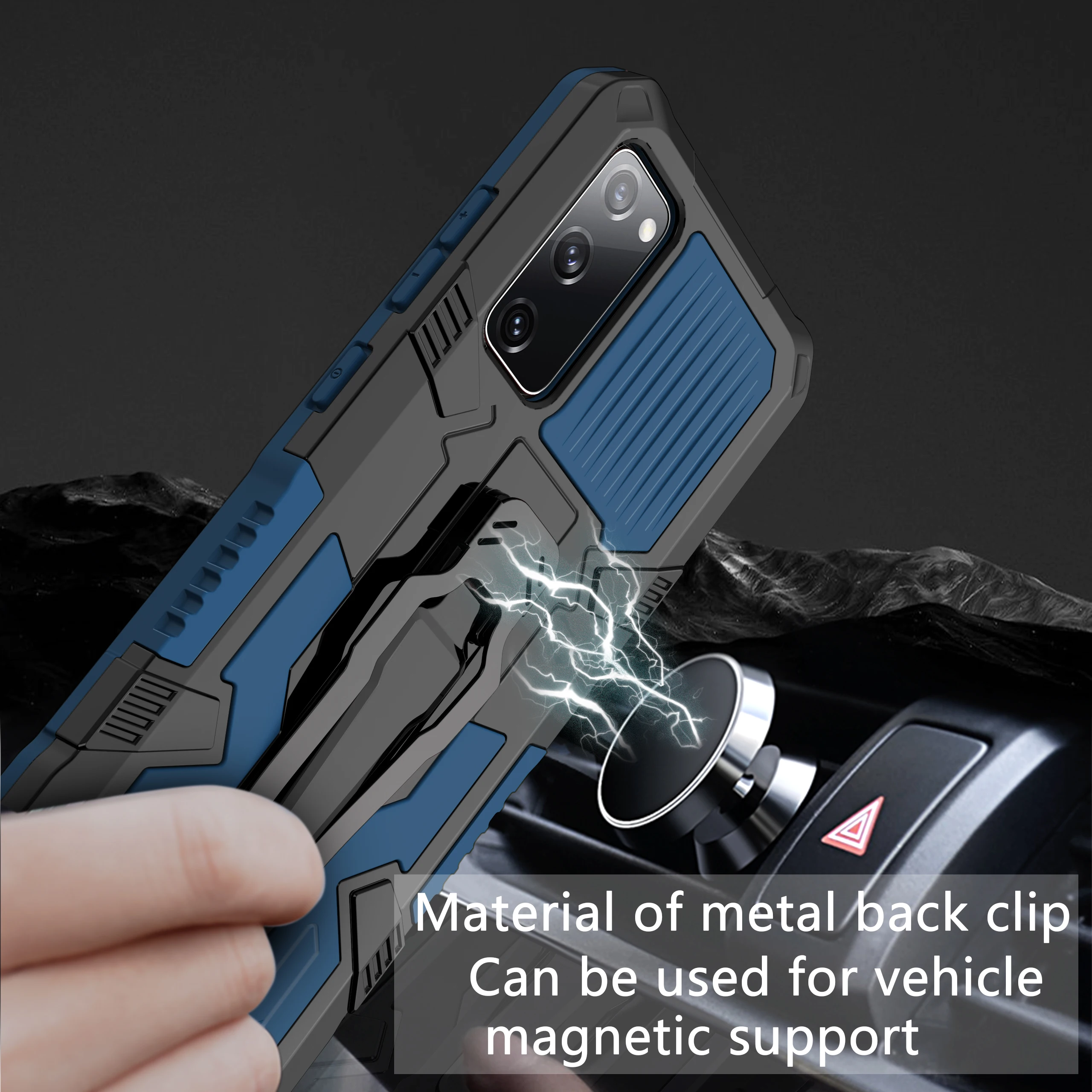 

Phone Case For Samsung Galaxy A72 A32 A52 A12 A42 A22 S21 S20 Ultra FE Plus 4G 5G Fashion Armor Anti Fall Stand Protection Cover