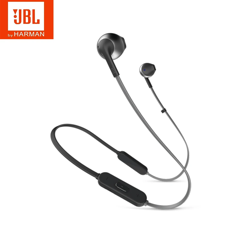 

JBL T205BT наушники-вкладыши Bluetooth Беспроводные наушники с шейным ободом наушники-вкладыши Спортивные Беспроводные музыкальные JBL наушники с ми...