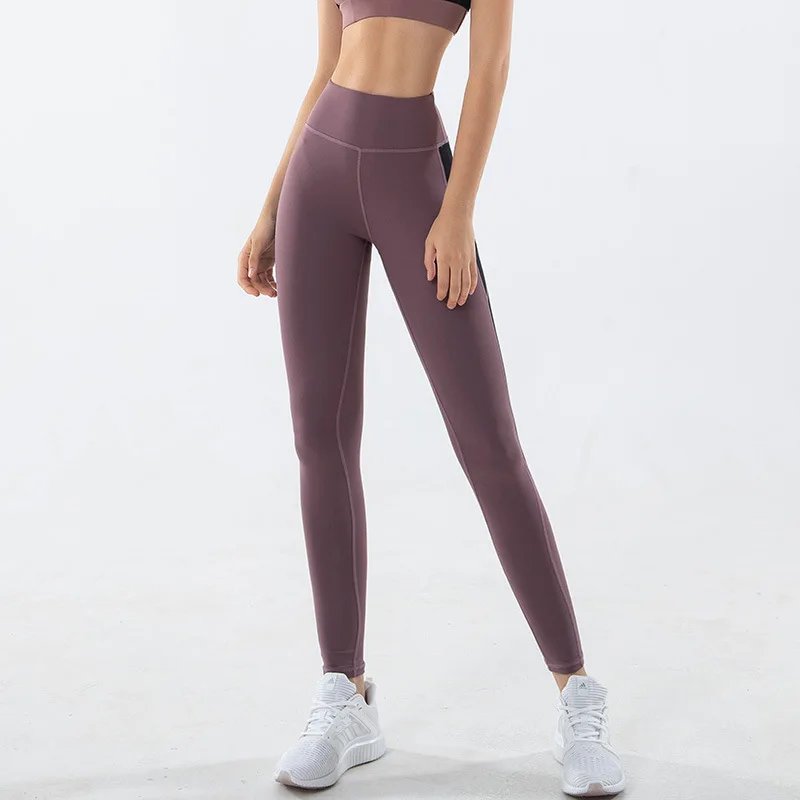

Yoga Pants Splicing Design High Waist Seamless Legging High-elastic Gym Sport Pants Running Sportswear Stretchy Fitness Leggings