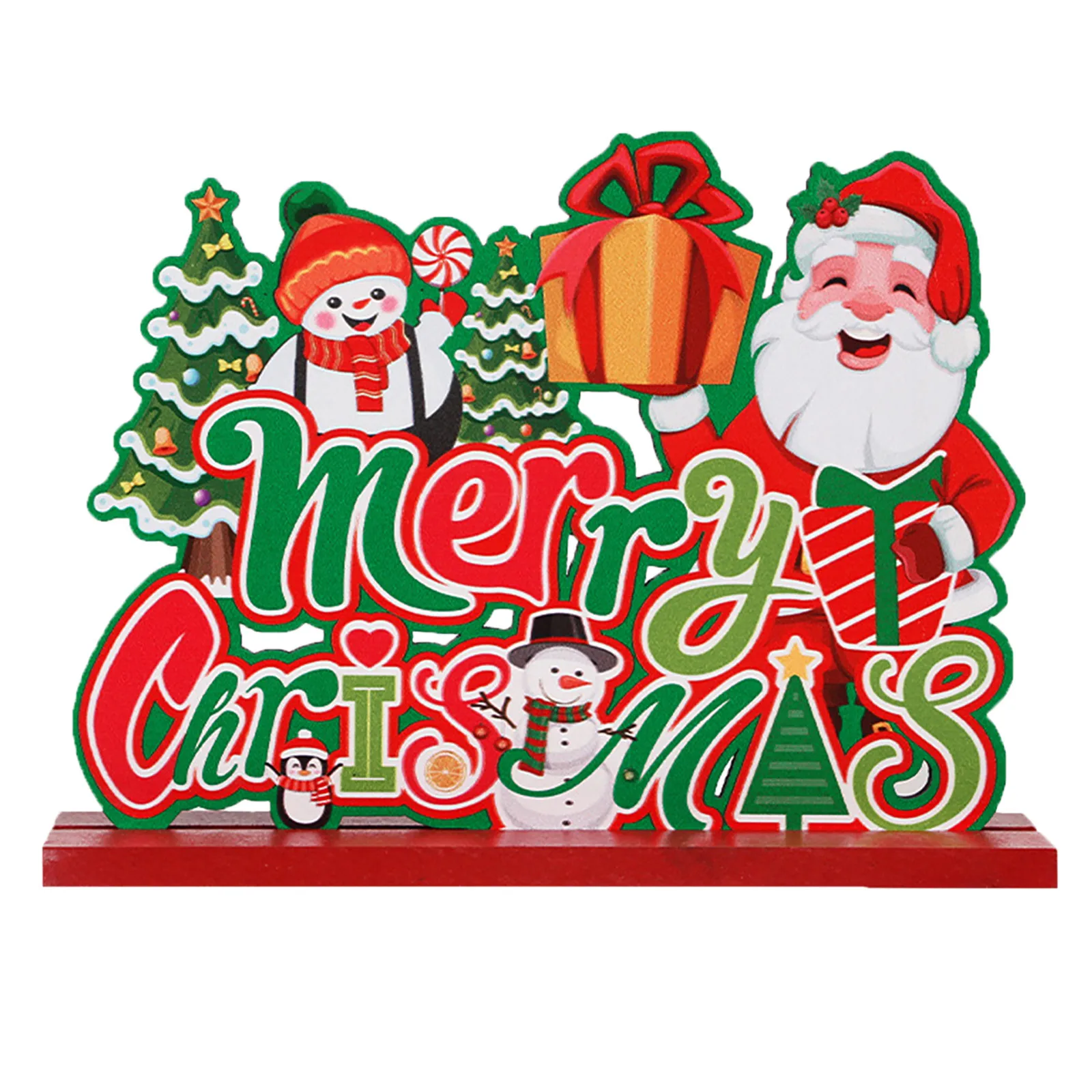 

Christmas Celebration Decoration Wooden Color Letter Ornaments Party Decoration Christmas Tree Decorations For Home Navidad
