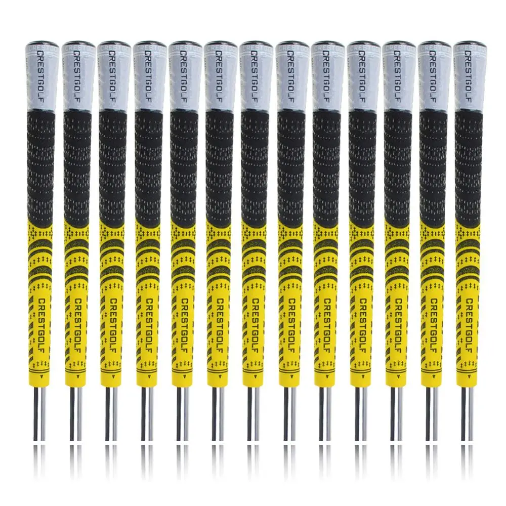 CRESTGOLF Golf Grips Midsize 13pcs/Pack Professional Carbon Yarn Golf Irons Grips Golf Club Grips 6 Colors for Choice