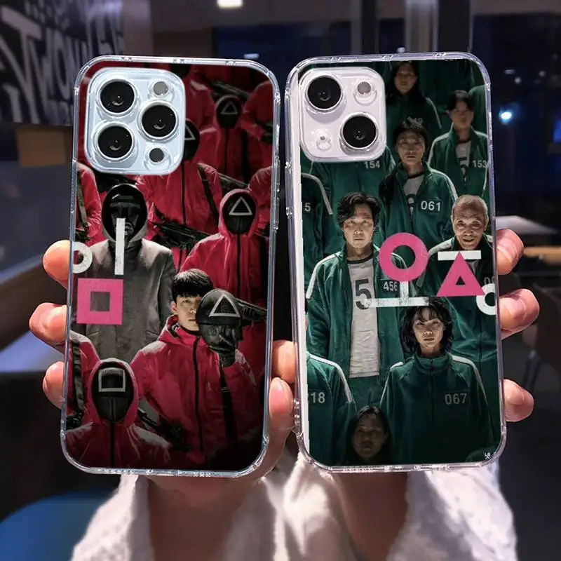 

Squid Game Phone Case for iphone 13 12 11 pro max mini 6 6s 7 8 plus SE2020 X XR XS shell iphone 13 pro max case soft shell
