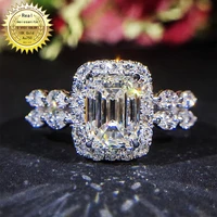 100 18k au750 gold ring 1ct 2ct 3ct 4ct 5ct moissanite diamond ring d color vvs with national certificate