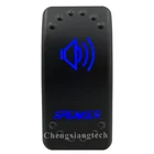 Синяя светодиодная лазерная гравировка-динамик-клавишный переключатель 5 контактов ВКЛ.ВЫКЛ. 12 В 24 В SPST для автомобиля лодки грузовика RV