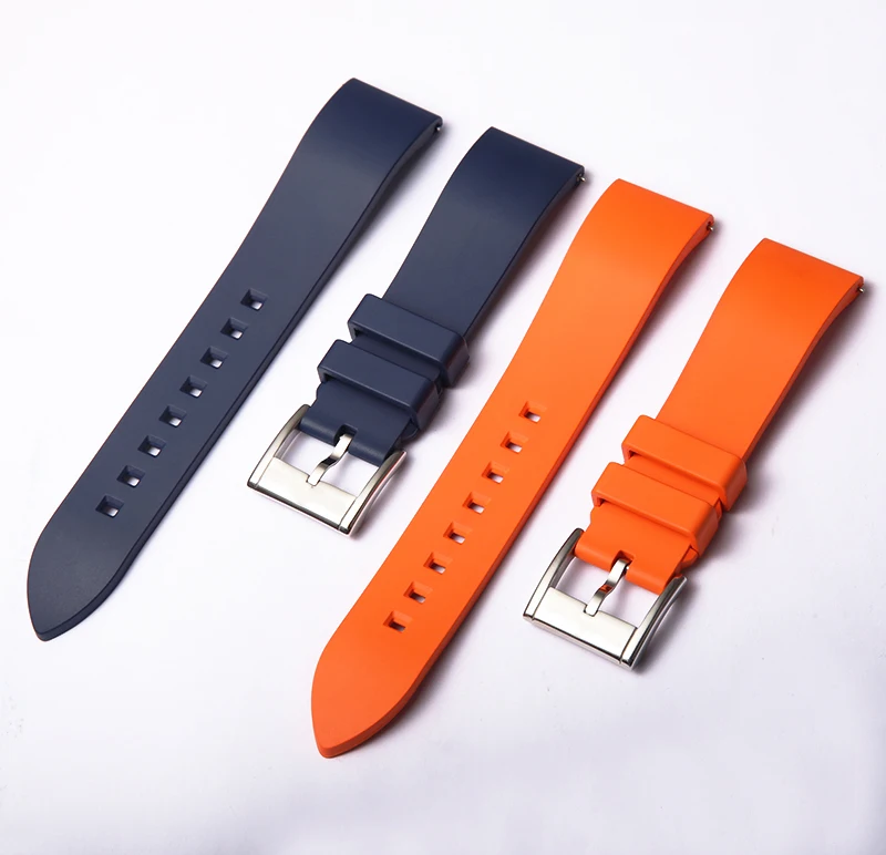 Новый быстросъемный ремешок для часов 18 19 20 21 22 23 24 мм из фторкаучуковой резины