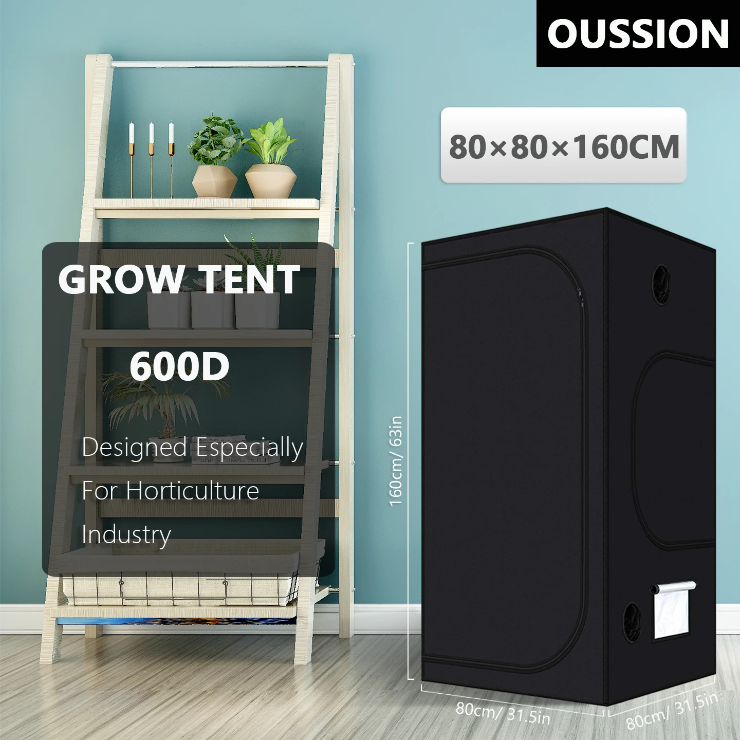 Светоотражающая палатка для выращивания растений 80*80*160 см|Тенты выращивания| |