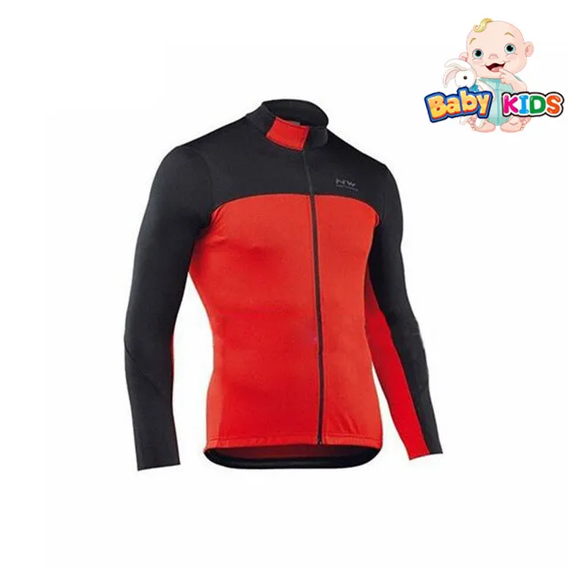 Winter Kids Shirt Детская одежда Ropa Ciclismo с длинным рукавом, комплекты из Джерси для велоспорта, осенние дышащие детские костюмы для велоспорта, одежда для велоспорта для мальчиков - Цвет: Winter Kids Shirt