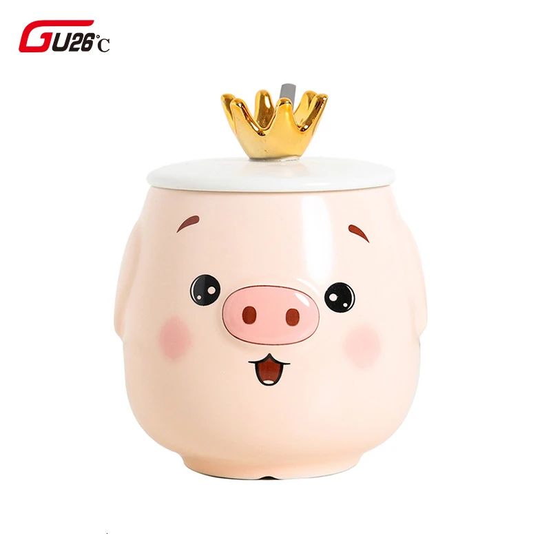 Новинка прекрасная Корона Pighead керамическая чашка трехмерная Ins художественная
