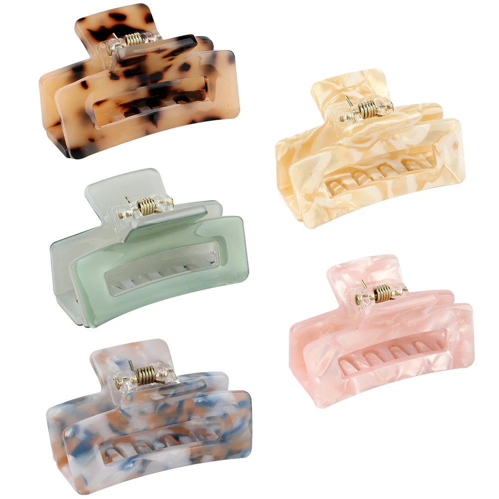 

Women Girls Acetate Hair Claw Amber French Barrette toka Banana Hairclips Hair Accessories крабик для волос pinzas para el pelo