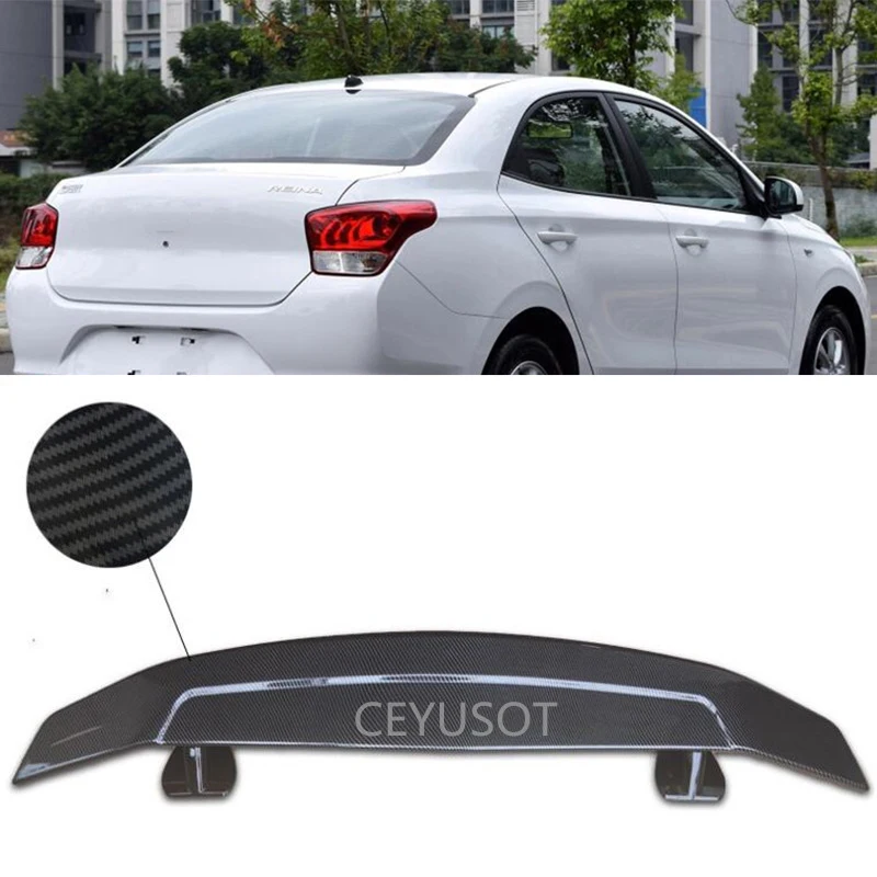 

For NEW OLD Hyundai Verna Universal Spoiler WING ABS Material Car Trunk Boot Rear Lip Tail Decorative Black Accessories 2010-21