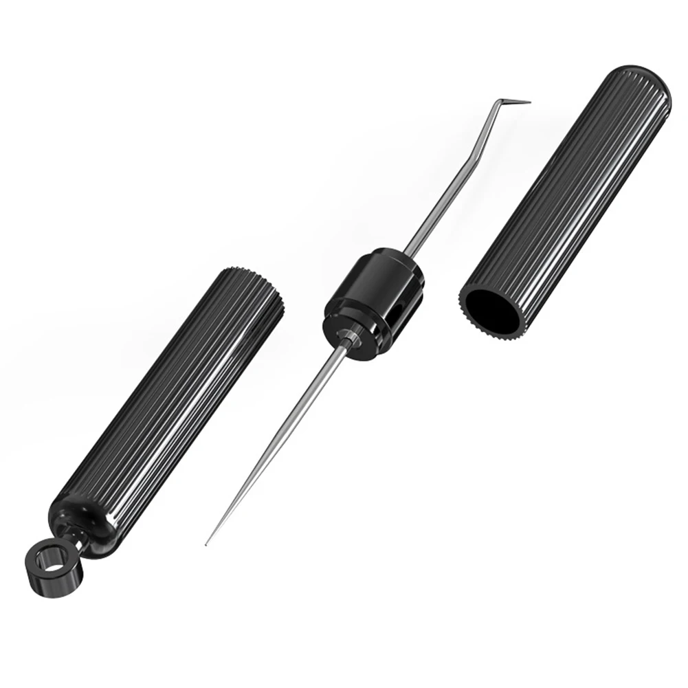 

Stainless Steel Double End Toothpick Holder Multi Function Portable Teeth Clean Oral Care Household Flossing Teeth Hooking Tool