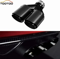 dual car carbon fiber exhaust tip y style muffler pipes exhaust tips inlet 63mm2 5inches outlet 89mm3 5inches