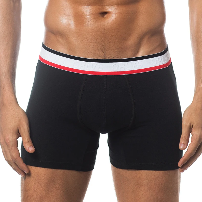 ORLVS сексуальный для Гея Мужское нижнее белье боксеры мужские хлопковые трусы