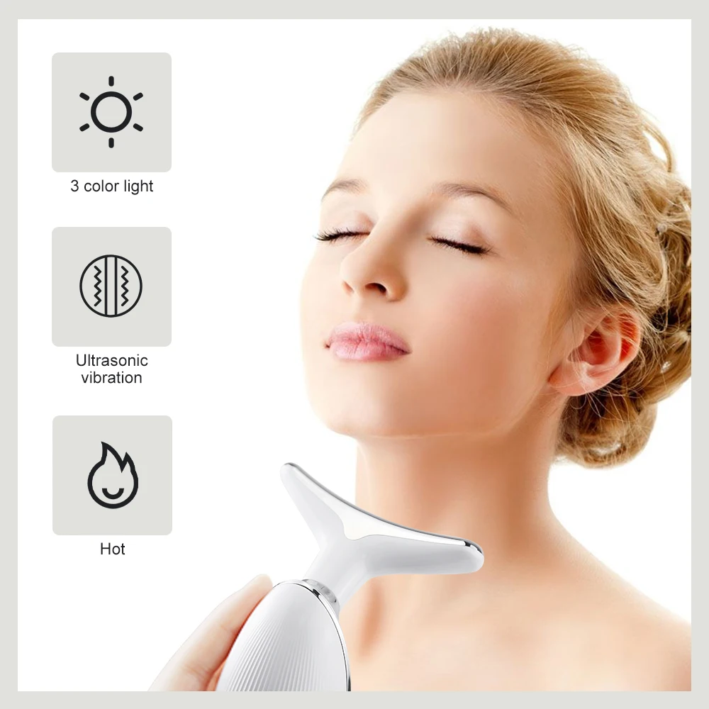 Neck and Face Lifting Tool  Micro-Current Vibration Skin Tighten Reduce Double Chin Anti-Wrinkle Remove Device