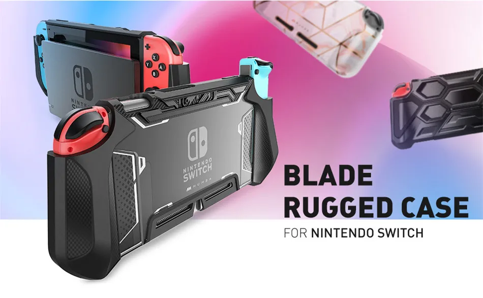 Прикрепляемый чехол для nintendo Switch Mumba Blade Series TPU Grip Cover совместим с консолью nintendo Switch и контроллером Joy-Con