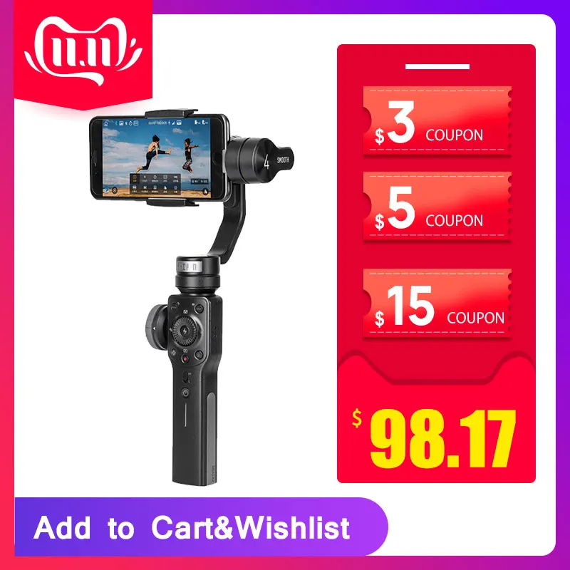 Zhiyun Smooth 4 Q2 3-осевой ручной подвес для iphone 6 7 X samsung смартфон стабилизатор Steadicam PK dji osmo карманный мобильный 3 2
