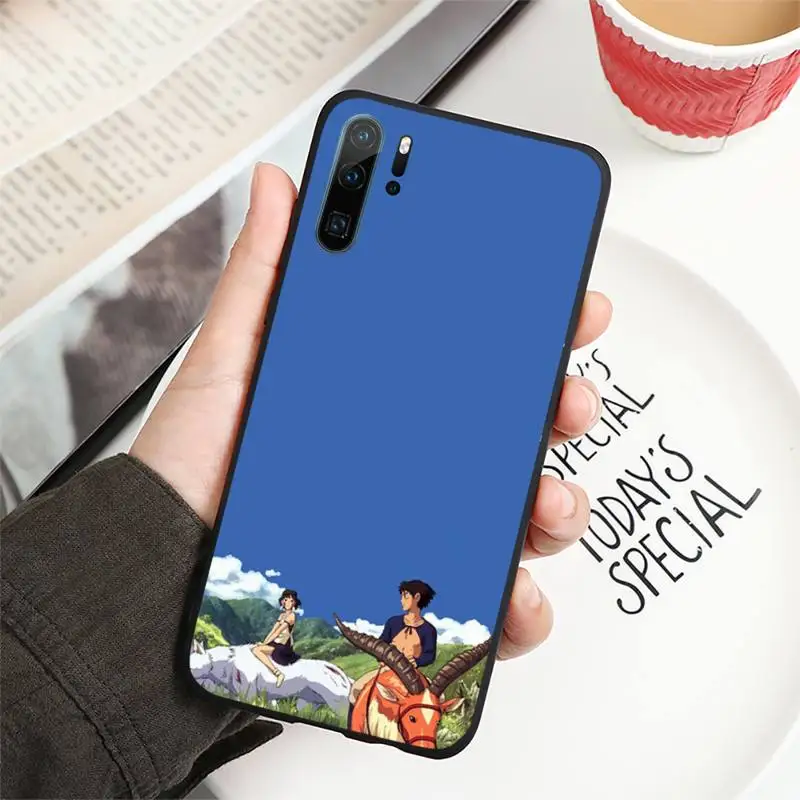 

Studio Ghibli Princess anime Mononoke Phone Case For Huawei honor Mate P 10 20 30 40 i 9 8 pro x Lite smart 2019 nova 5t