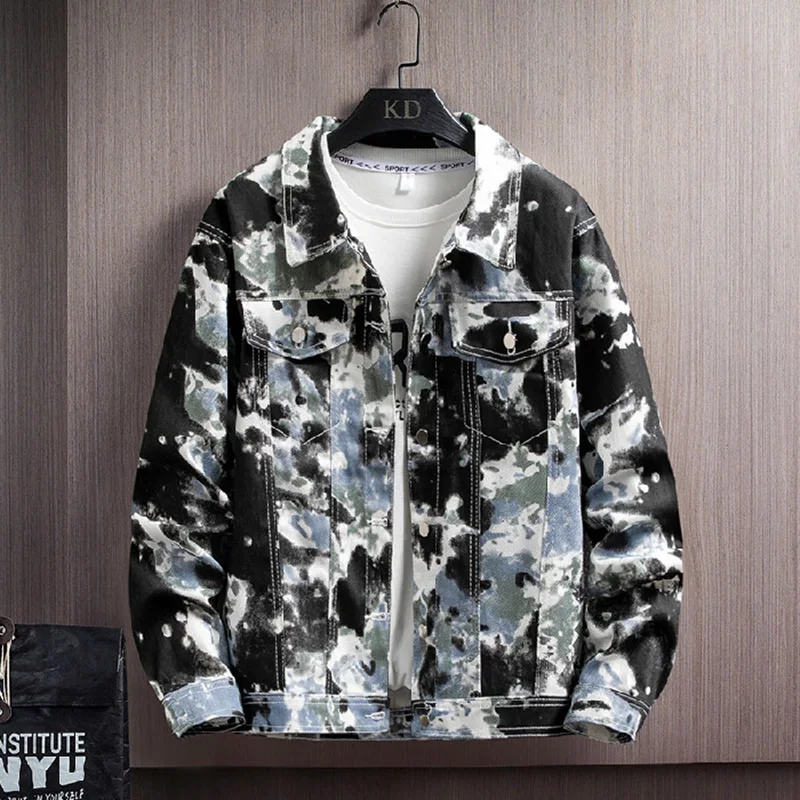 

Spring Autumn New Men's Camouflage Jeans Jacket Fashion Vintage Casual Mens Denim Jackets Slim Coat Male Outerwear Dropshipping