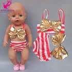 17 дюймов купальник для куклы Плавать Одежда для новорожденных новый Рожденный кукла летняя одежда 18 дюймов девочка кукла одежда для купания