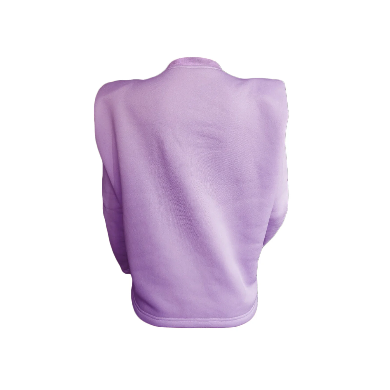 

Womens Shoulder Pad Hoodies Fall Spring Ladies Casual Long Sleeve Crewneck Solid Color Loose Blouse Pullovers Sweatshirts 2021