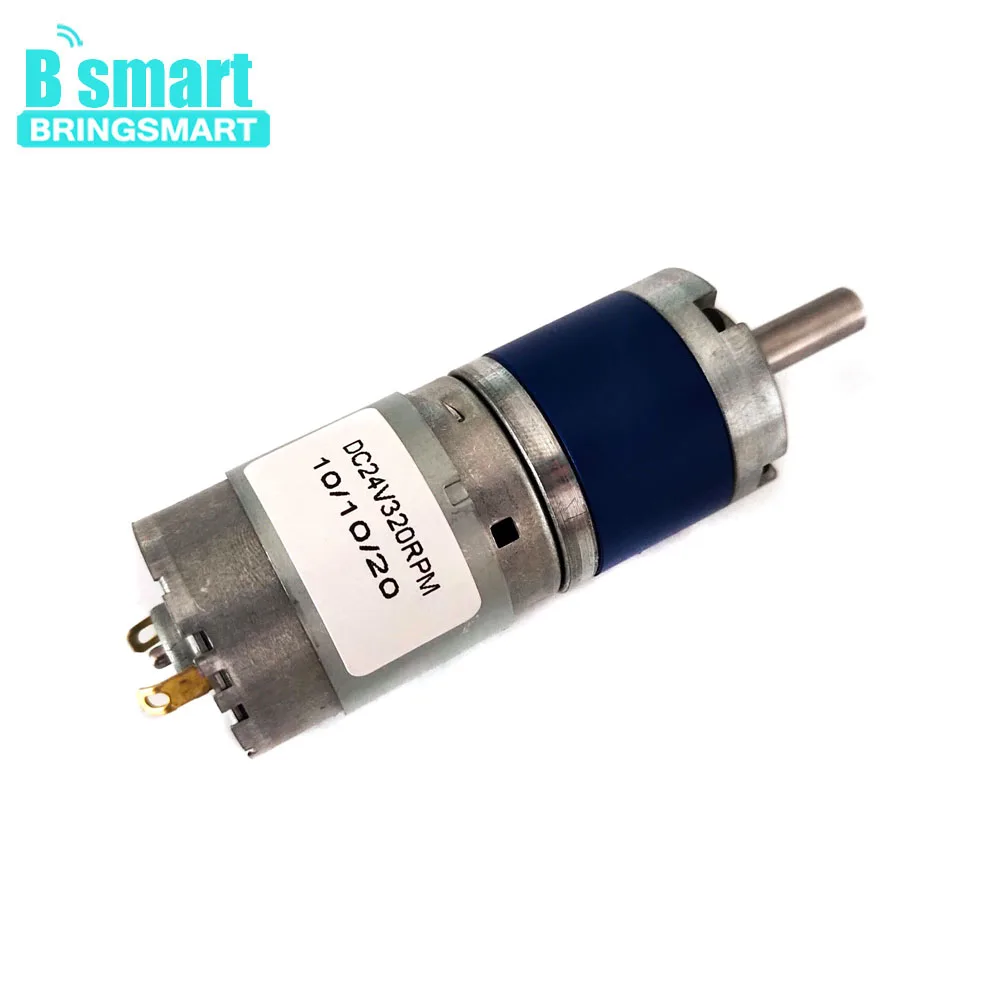 Bringsmart DC мотор редуктор 24 в 320 об/мин мини планетарный с обратным высоким крутящим