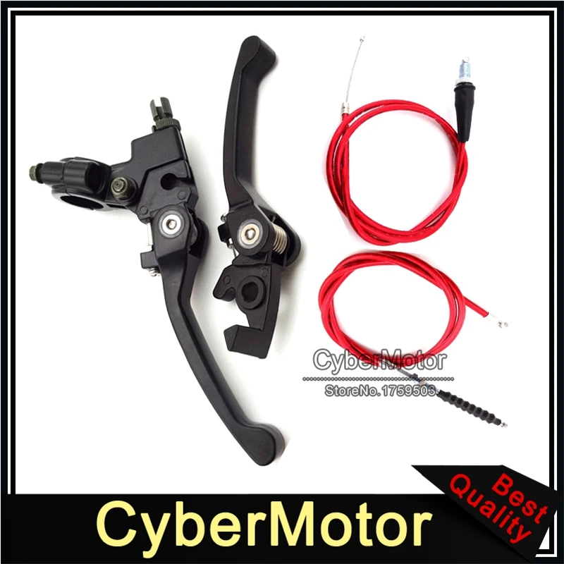 Рычаг тормозной ручки красный сцепление дроссельной заслонки кабель для 50cc 90cc