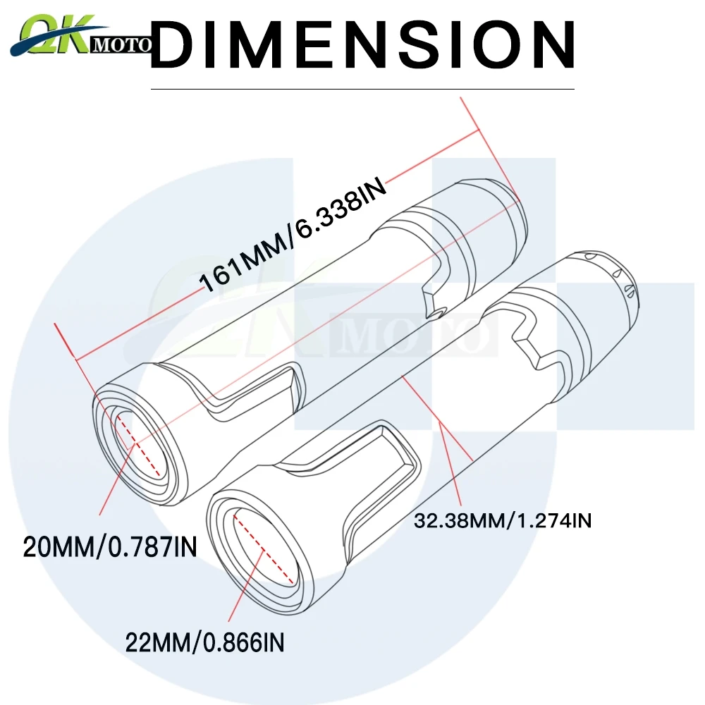 Мотоциклетный аксессуар 7/8 дюйма 22 мм CNC алюминиевый руль ручка и стержень захват