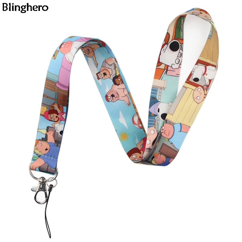 Blinghero семья Guy шнурок для ключей мультфильм дети шнурок телефон ключи держатель шнурки для подвешивания шеи ремни DIY модный аксессуар BH0174