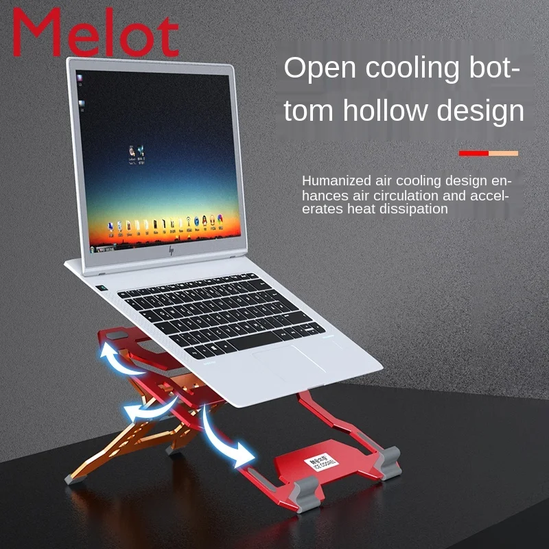 

Notebook Stand Aluminum Alloy Desktop Computer Riser Lifting Bracket Universal Portable Folding Adjustable