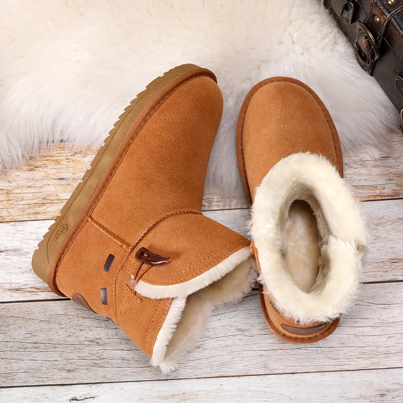 Новинка модные зимние ботинки из натуральной воловьей кожи наивысшего качества