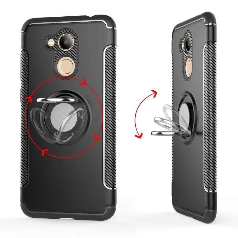 Чехол-кольцо для huawei Honor 6C Pro, автомобильная подставка, магнитный присоска, чехол, Honor6c 6 c V9 Play, Ультратонкий Мягкий ТПУ чехол-держатель