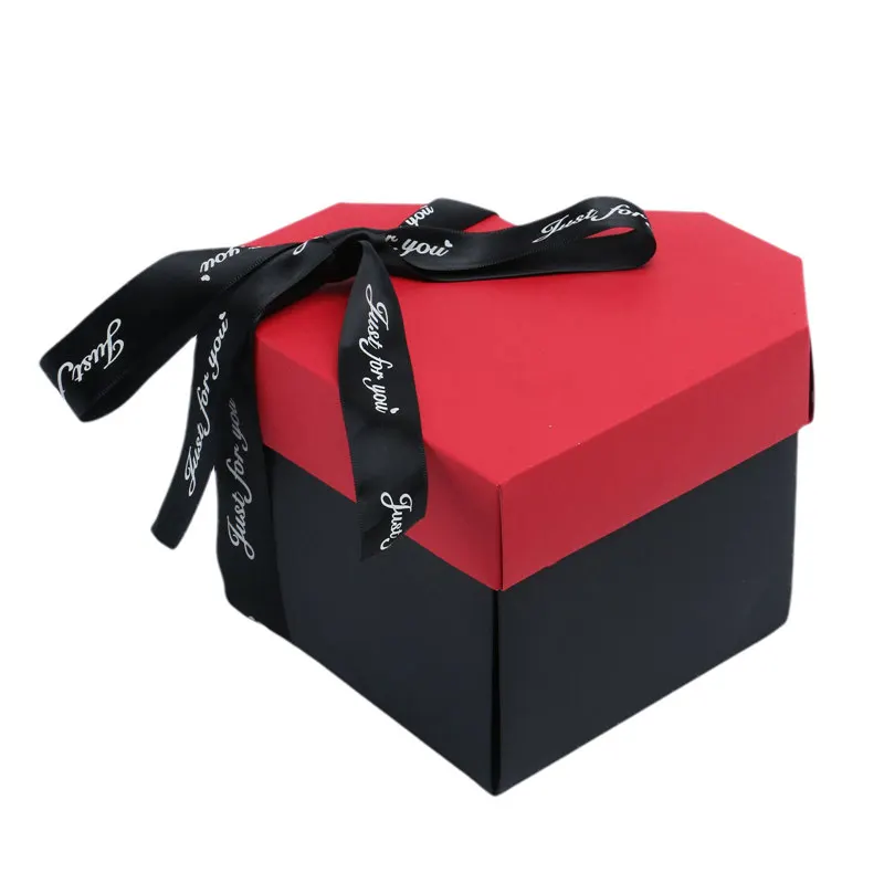 

Готовый продукт на День святого Валентина, взрывная подарочная коробка в форме сердца, сделай сам, фотоальбом ручной работы, взрывная фоток...