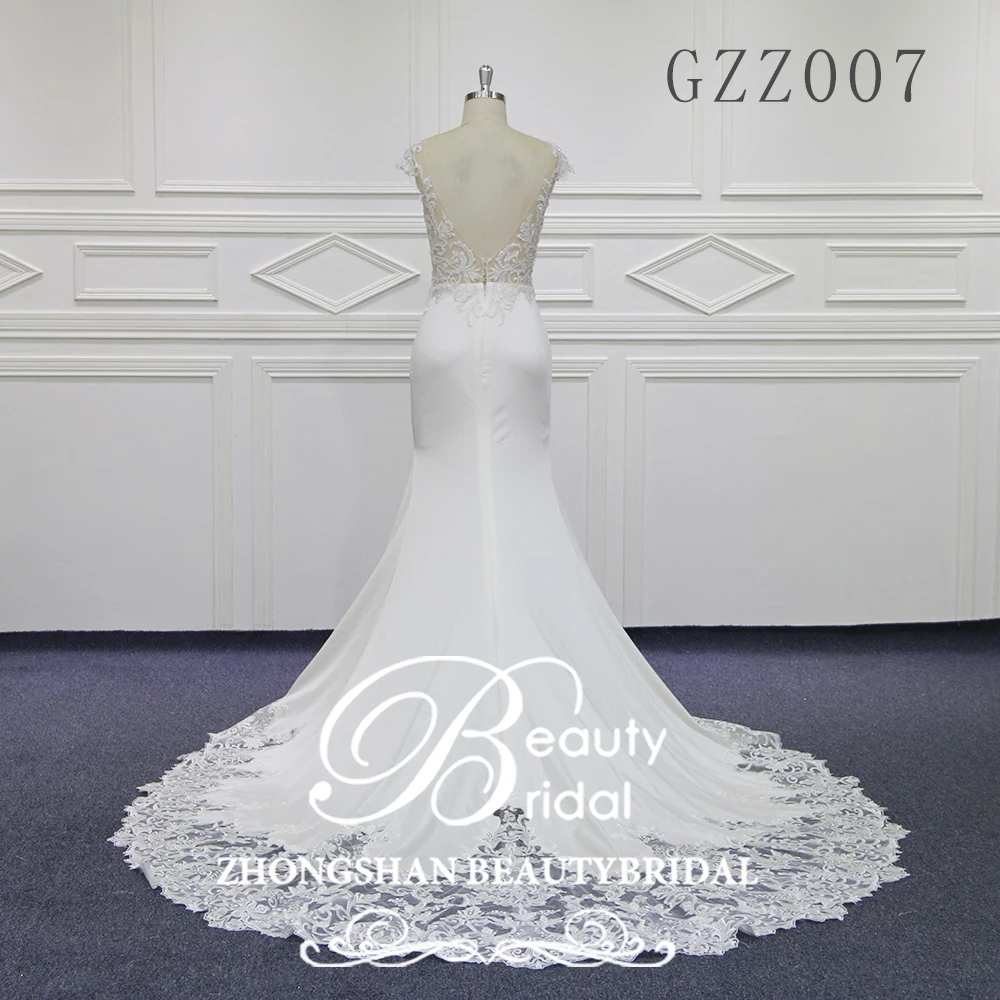 Свадебное платье-Русалка на пуговицах свадебное платье с кружевной аппликацией