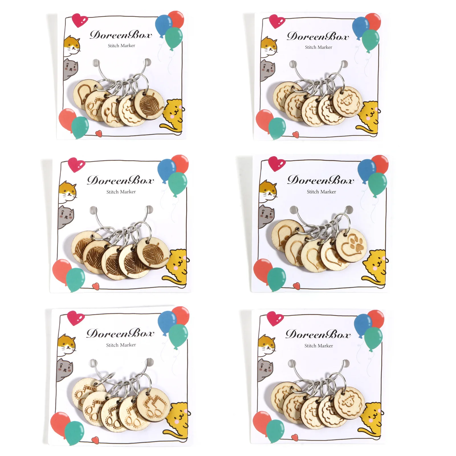 15 Style Enamel Rainbow Daisy Bee Pendants Stitch Markers Metal Crochet Latch DIY Craft Marker Kits Needle Clip Knitting Tools | Дом и сад