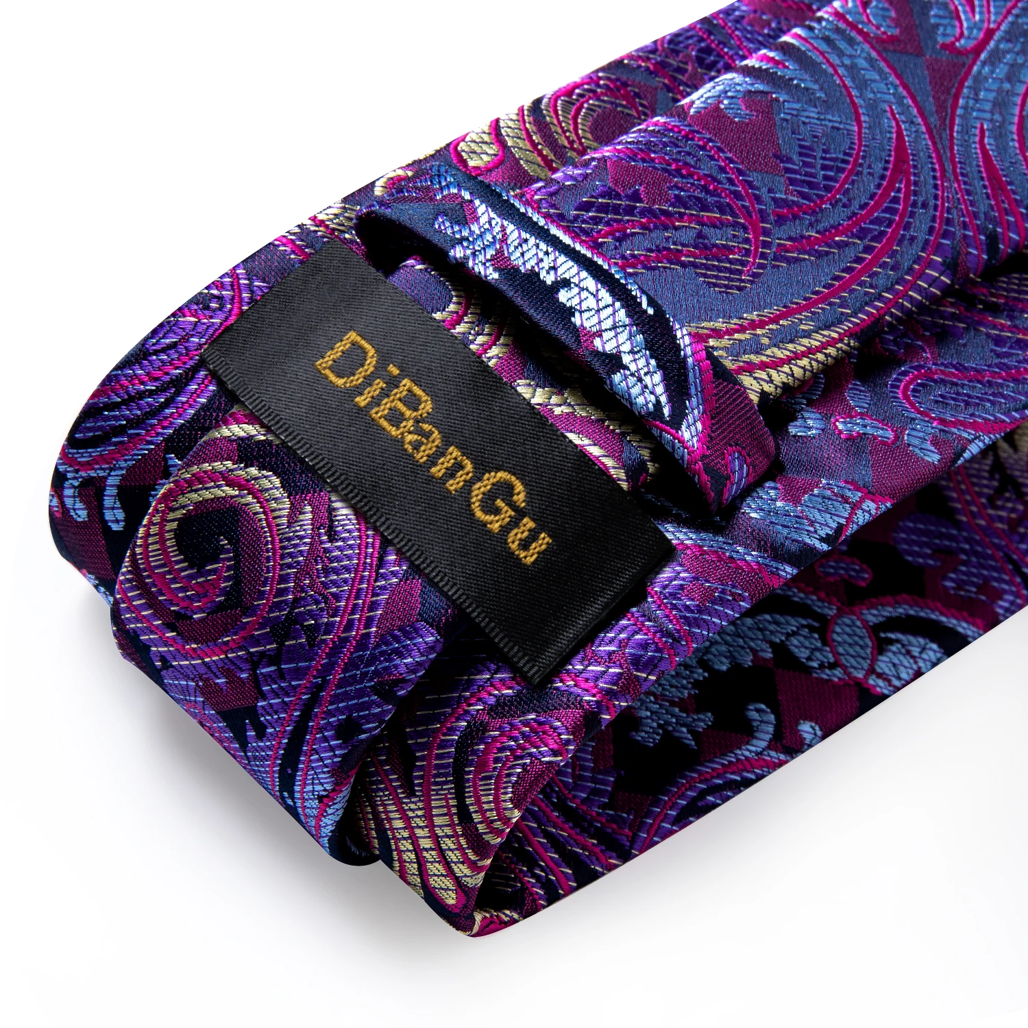 Роскошный фиолетовый Мужской Шелковый галстук 8 см с пейсли для деловых встреч