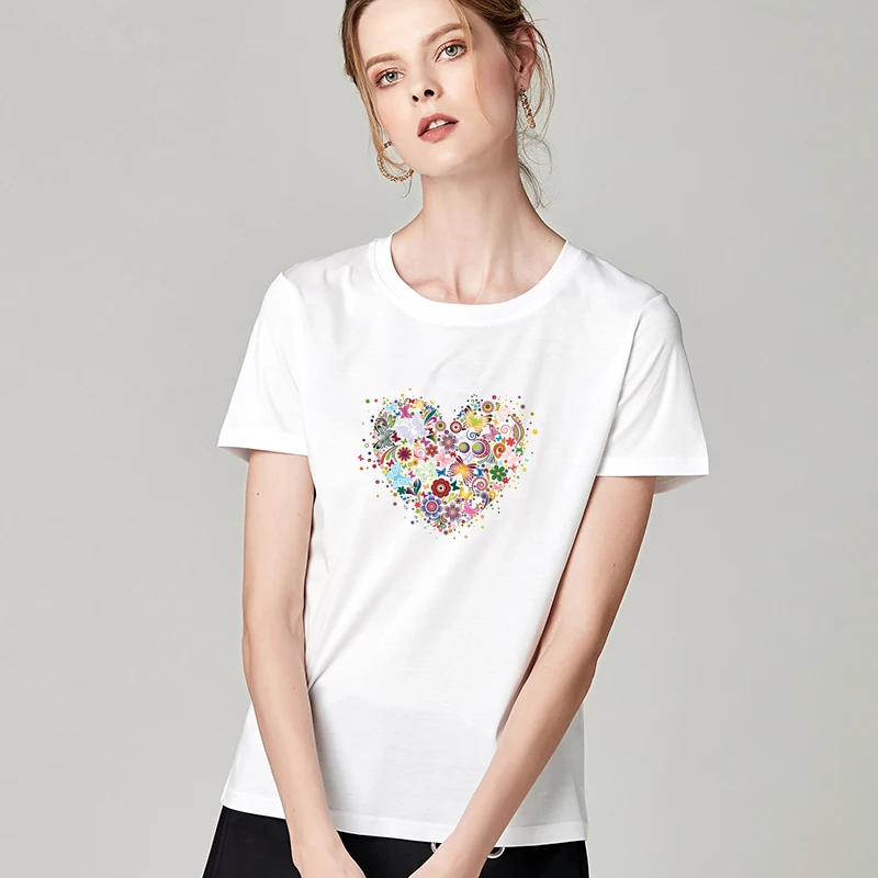 Термотрансферные Мультяшные нашивки сделай сам в форме сердца для одежды