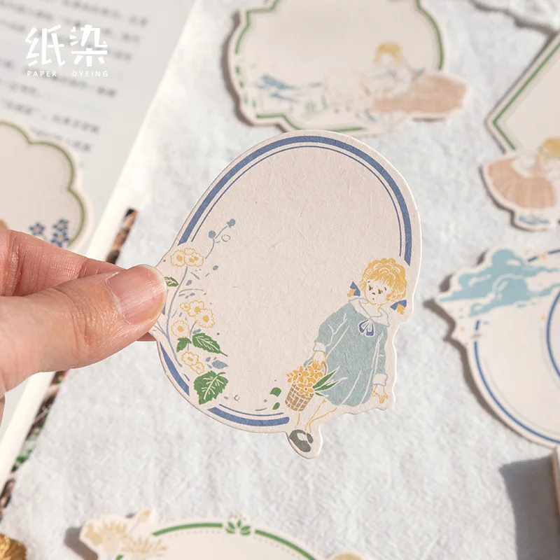 30 шт./компл. винтажный блокнот Ретро стиль для девушек с узором в виде границы