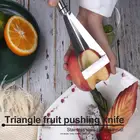 Нож для резьбы по фруктам, треугольный нож из нержавеющей стали для яблок, толкающий нож шеф-повара, фруктовая тарелка, артефакт, форма для резьбы по пище, нож для резьбы по дереву