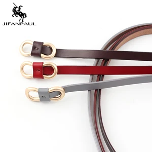 JIFANPAUL women belts high quality Dress Leather Belt Delicate belts retro vintage Candy waist belts female free shipping