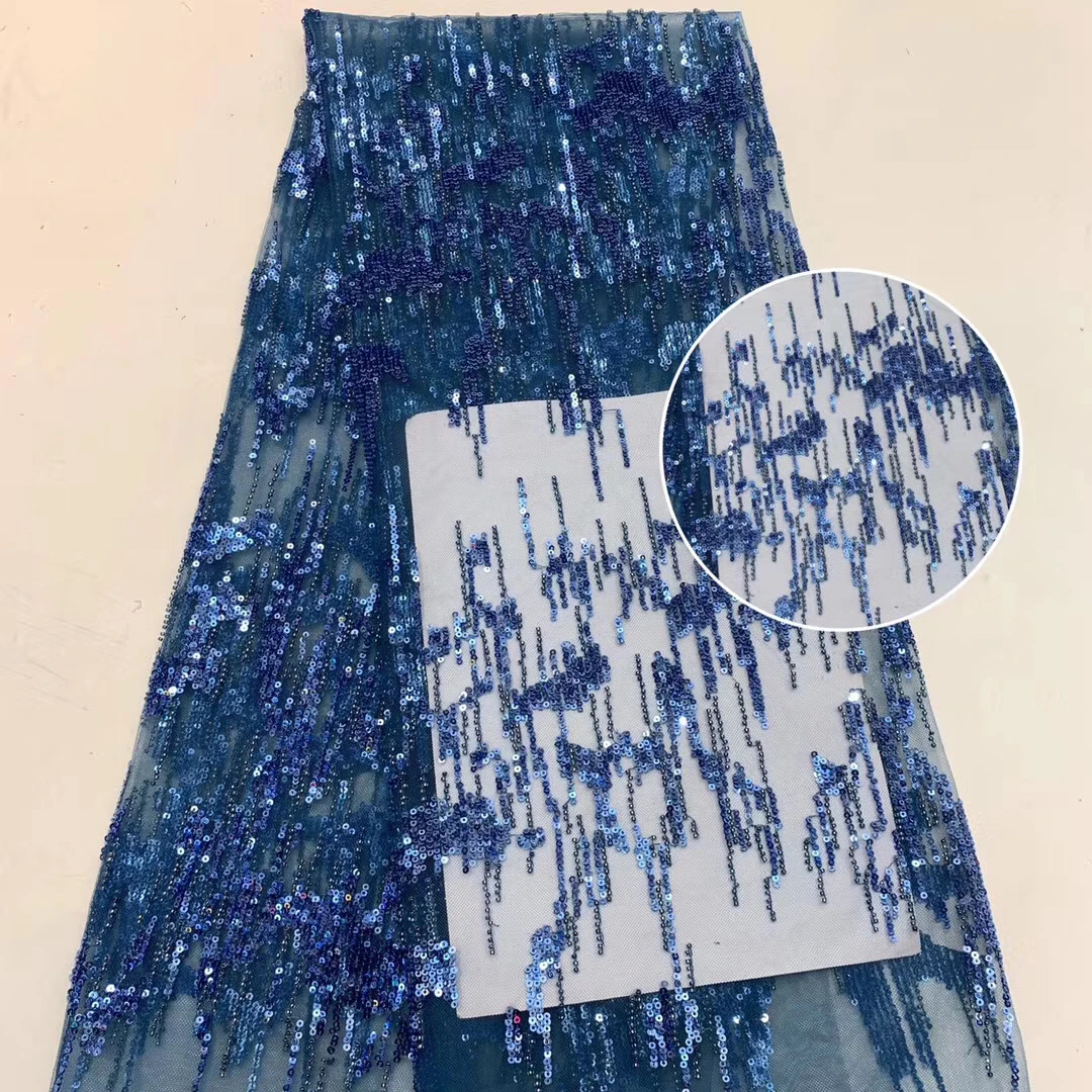 

Кружевная ткань с блестками 2021, Высококачественная африканская французская Тюлевая кружевная ткань с вышивкой, нигерийское вечернее платье ZX37901