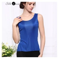 summer loose silk loose sleeveless knitted silk top womens bottoming shirt plus size camisole women