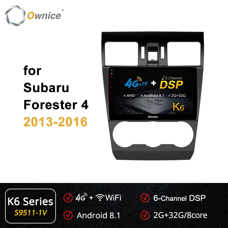S9511-1 K6 Ownice 360 Panorama 4G Android 9,0 k3 k5 k6 автомобильный dvd-плеер для Subaru WRX Forester 2013 gps Navi DSP оптический - Цвет: S9511-1 K6